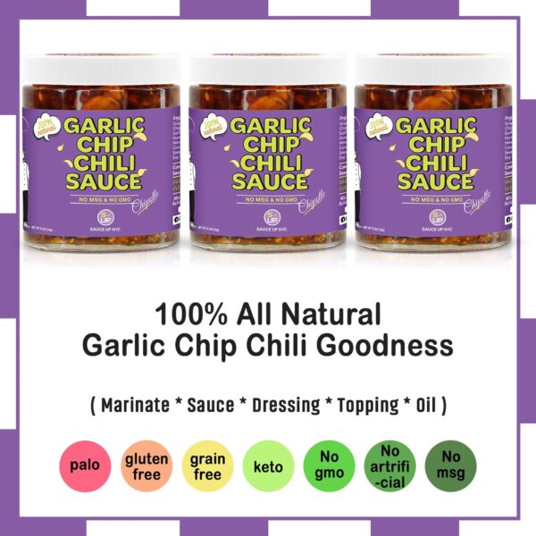 SAUCE UP NYC Garlic Chip Chili Sauce Chipotle 170g - Image 2