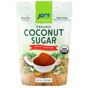 Jans All Natural Organic Coconut Sugar 453g