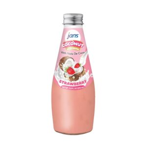 Jans Coconut Milk Drink with Nata De Coco Strawberry 290ml