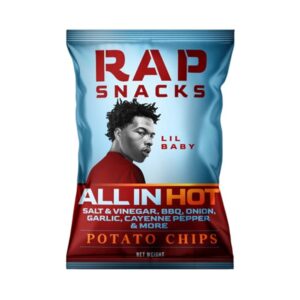 Rap Snacks Lil Baby All In Hot Salt & Vinegar, BBQ, Onion, Garlic, Cayenne Pepper Potato Chips 71g
