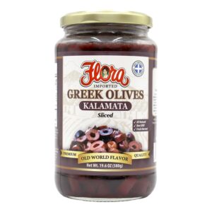 Flora Greek Olives Kalamata Sliced 556g