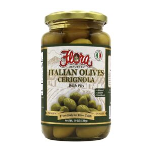 Flora Italian Olives Cerignola With Pits 530g