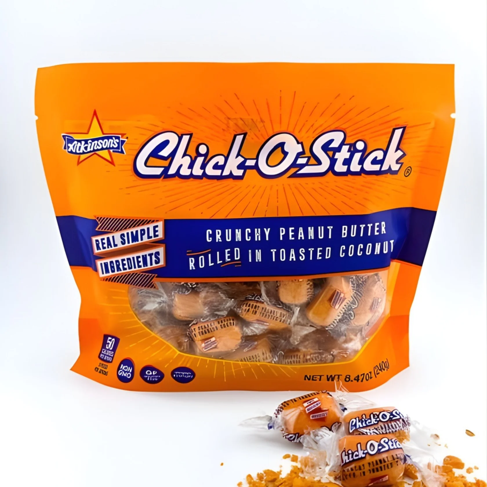 Atkinson's Chick-O-Stick Nuggets Gusset Bag 240g - Image 2