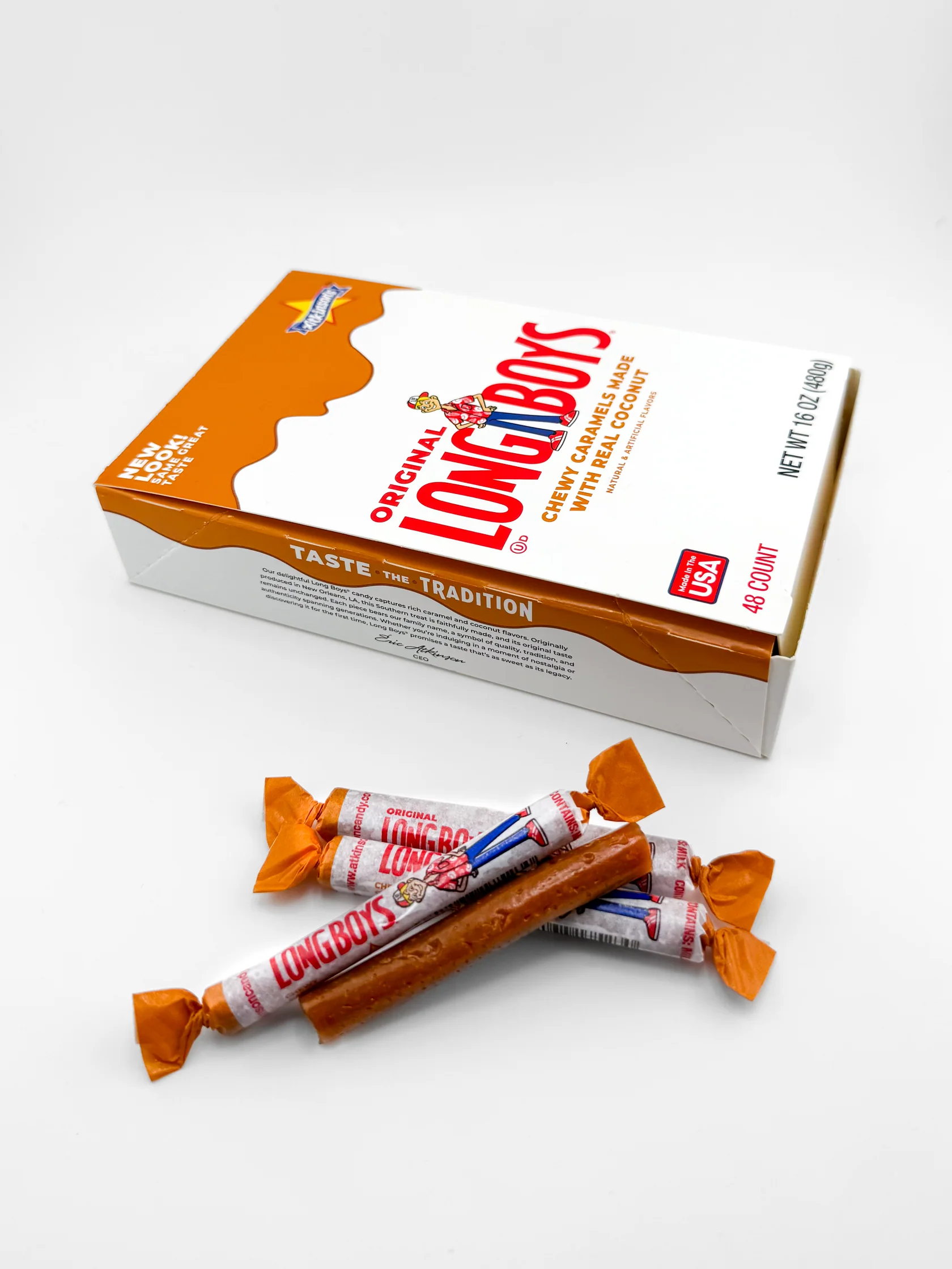 Atkinson's Long Boys Coconut Fun Size Caramels (48 Count) 11g