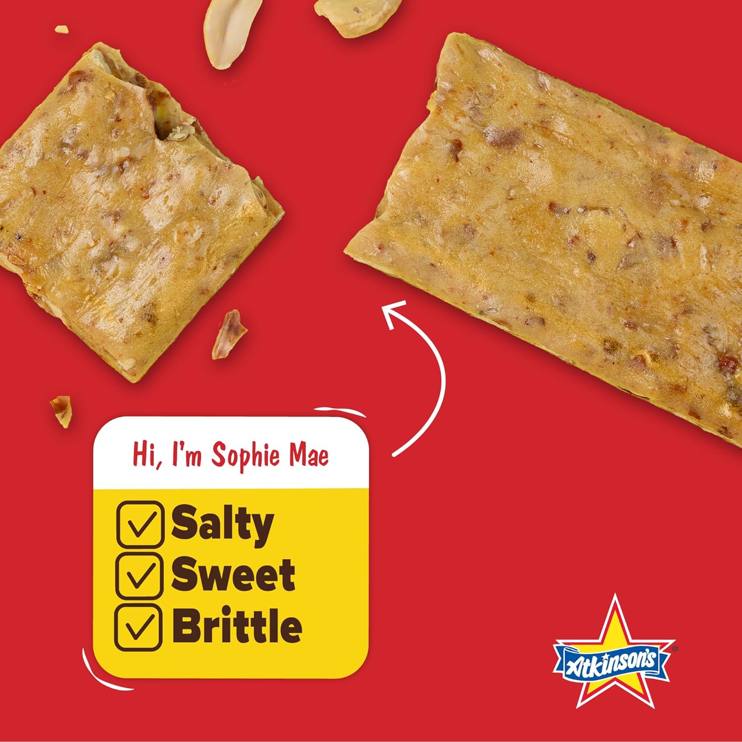 Atkinson's Sophie Mae Coconut Brittle Bar (24 Count) 64g - Image 3