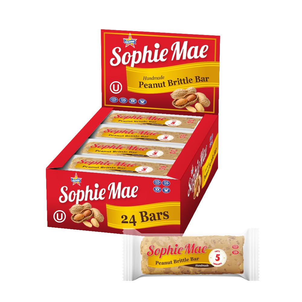 Atkinson's Sophie Mae Peanut Brittle Bar (24 Count) 64g