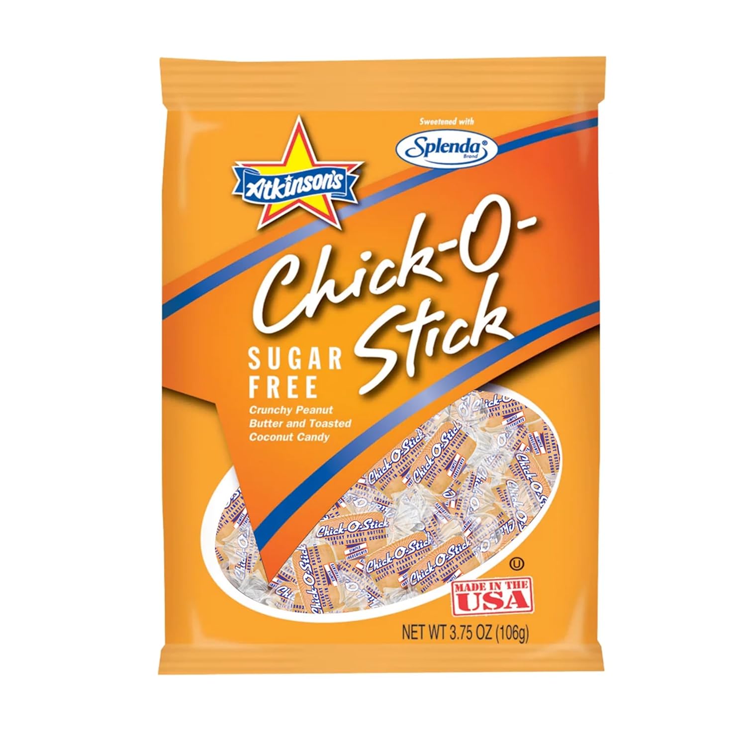 Atkinson's Sugar Free Chick-O-Stick Nugget Peg Bag 106g