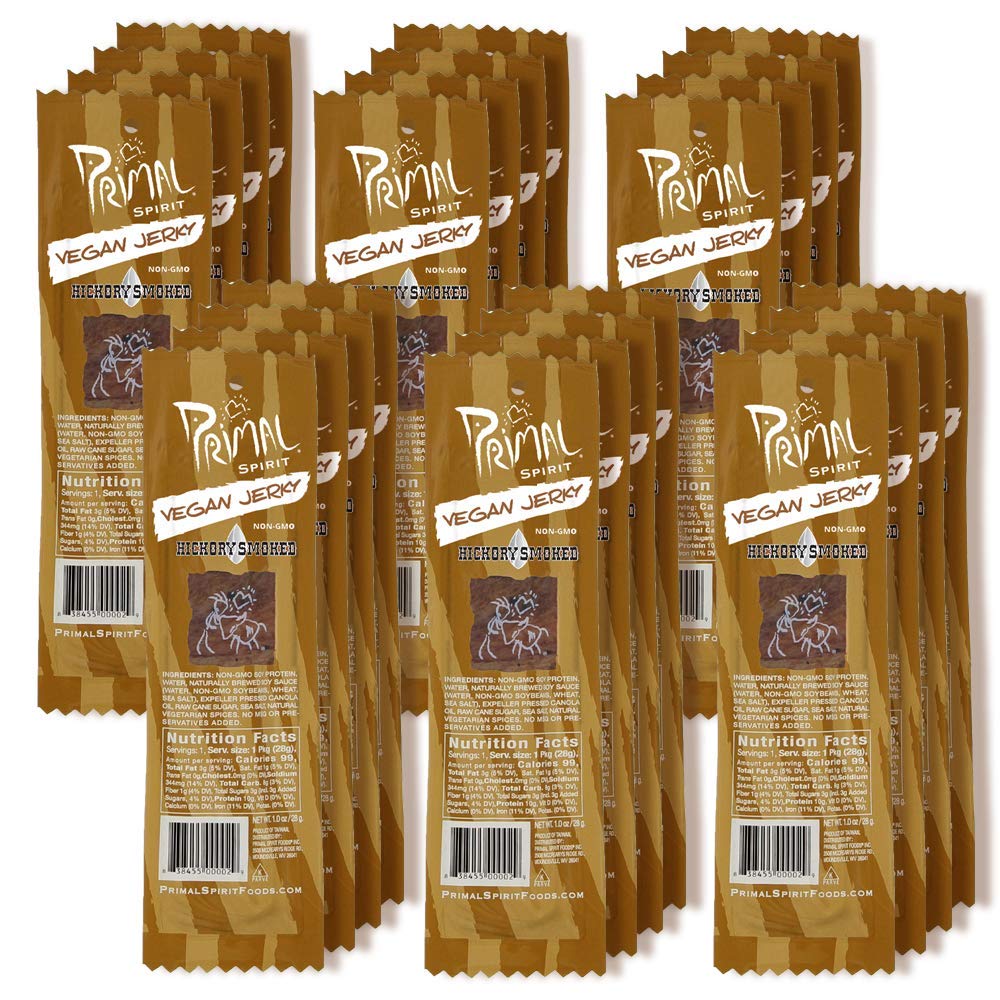 Primal Spirit Vegan Jerky Hickory Smoke Strips 28g - Image 2