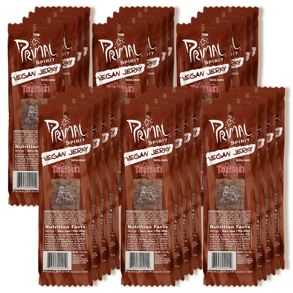 Primal Spirit Vegan Jerky Teriyaki Strips 28g - Image 2