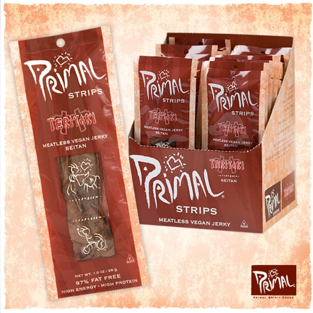 Primal Spirit Vegan Jerky Teriyaki Strips 28g - Image 3