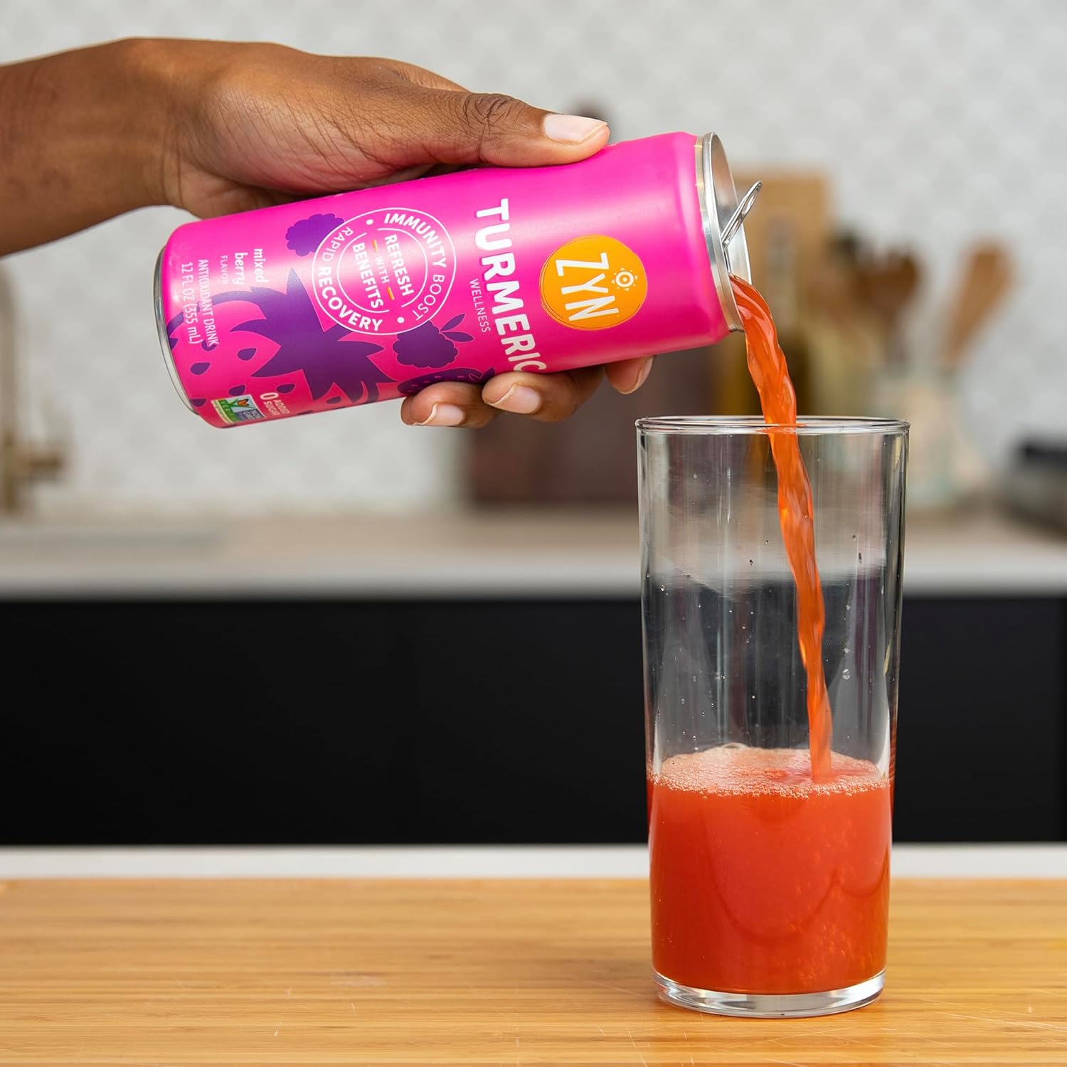 ZYN Turmeric Wellness Drink Pomegranate Mixed Berry 355ml - Image 4