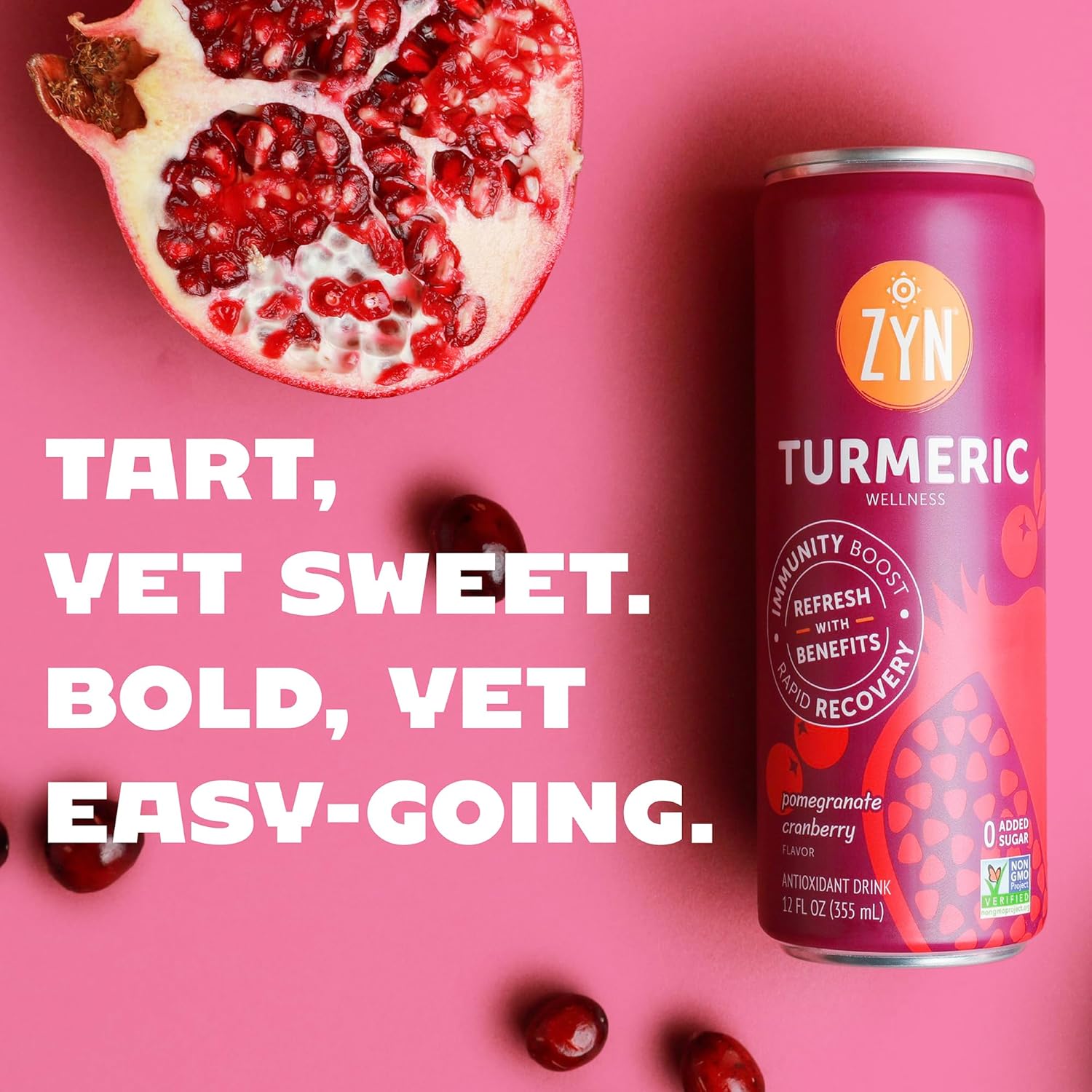 ZYN Turmeric Wellness Drink Pomegranate Cranberry 355ml - Image 5