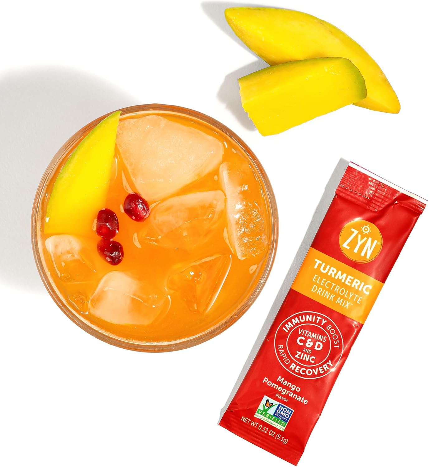 ZYN Turmeric Electrolyte Drink Mix Mango Pomegranate 9g - Image 3