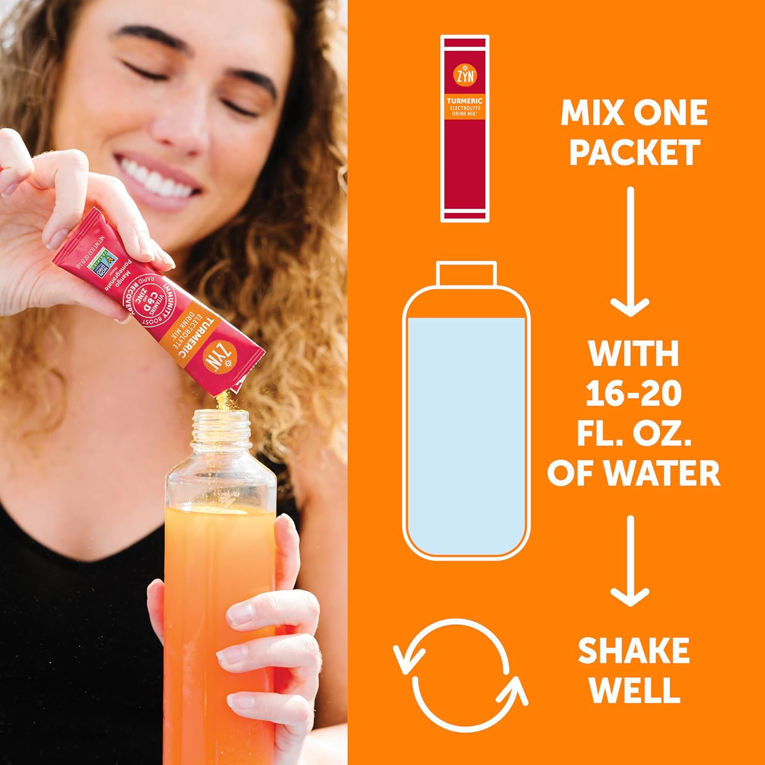 ZYN Turmeric Electrolyte Drink Mix Mango Pomegranate 9g - Image 4