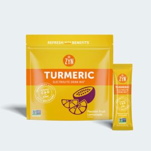 ZYN Turmeric Electrolyte Drink Mix Passion Fruit Lemonade 9g